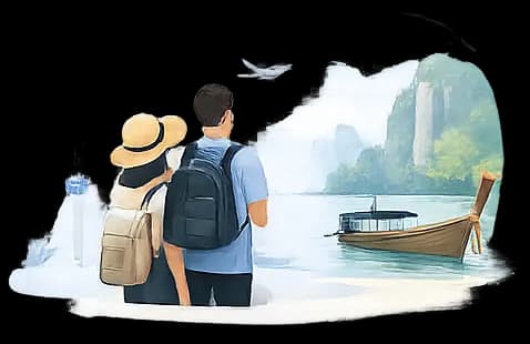 Traveler planning a trip with us